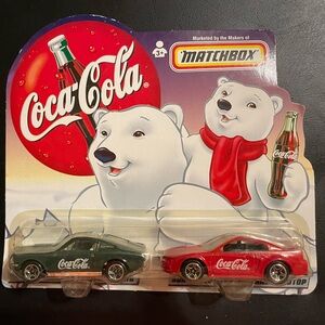 Coca Cola Matchbox Toy Cars - Red and Green